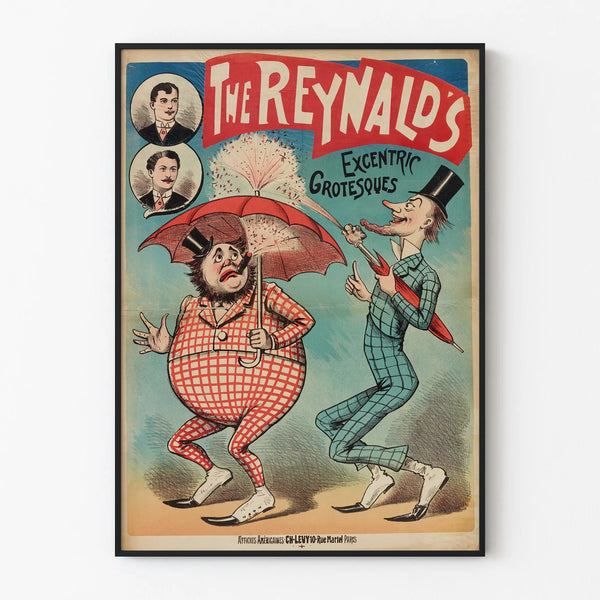 Vintage poster The Reynald's Excentric Grotesques wall decoration