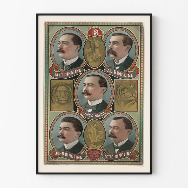 Vintage Circus Ringling Brothers Poster - Retro Wall Decoration