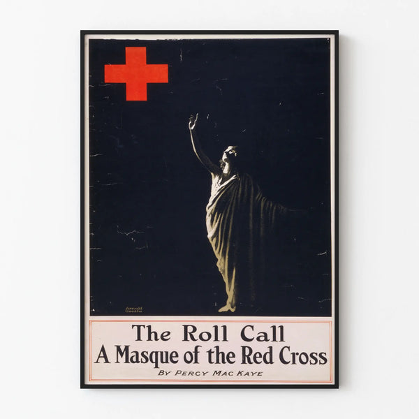 Vintage poster The Roll Call Croix-Rouge - Artistic wall decoration