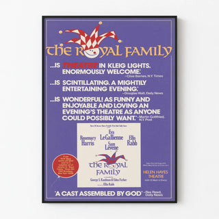 Vintage theater poster of The Royal Family