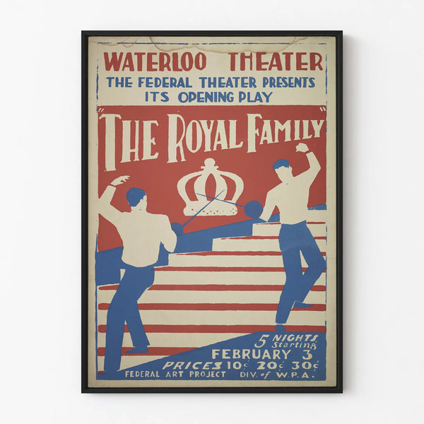 Vintage Poster of The Royal Family Theatre - Artistic Wall Decoration