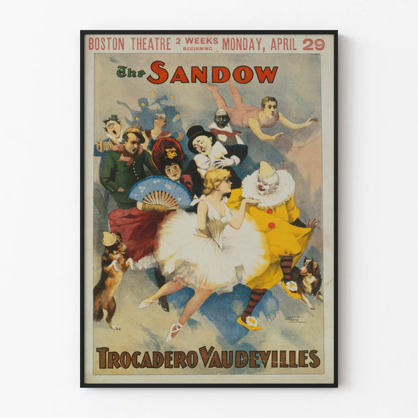 Vintage poster The Sandow Trocadero Vaudevilles