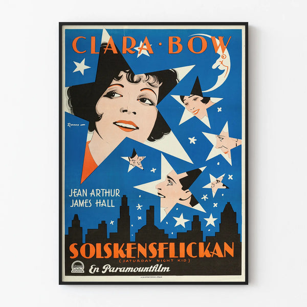 Vintage poster Solskensflickan - Retro cinema wall decoration poster