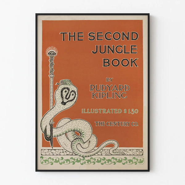 Vintage Poster of The Second Jungle Book by Rudyard Kipling