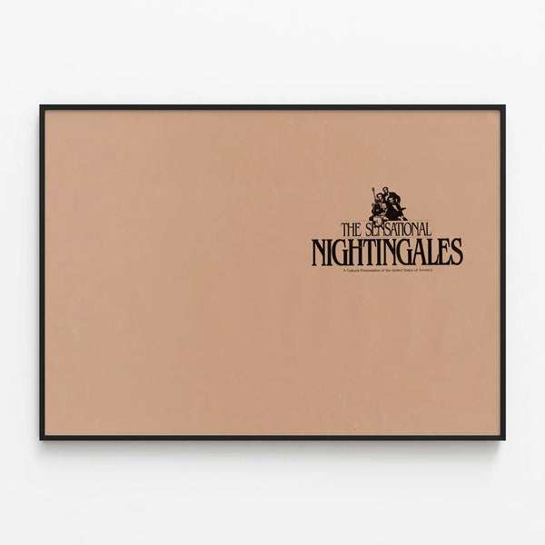 Vintage Poster The Sensational Nightingales for Wall Decoration — framed artwork on a wall