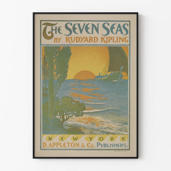 Vintage poster The Seven Seas by Rudyard Kipling