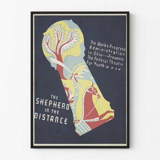 Art Deco Poster The Shepherd in the Distance