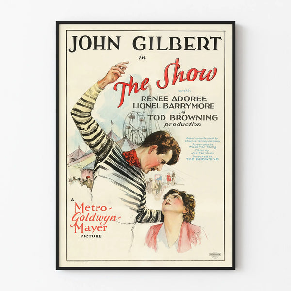 Vintage cinema poster The Show with John Gilbert