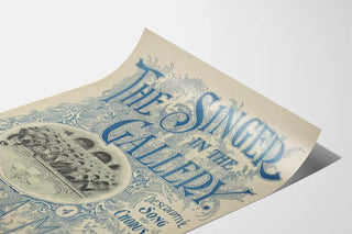 Vintage poster The Singer in the Gallery style music poster