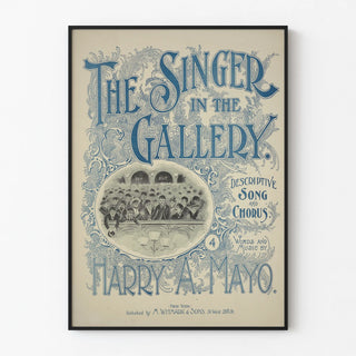 Vintage poster The Singer in the Gallery style music poster