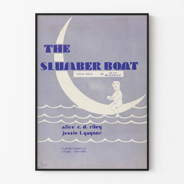 Vintage Poster The Slumber Boat – Children's Wall Decoration