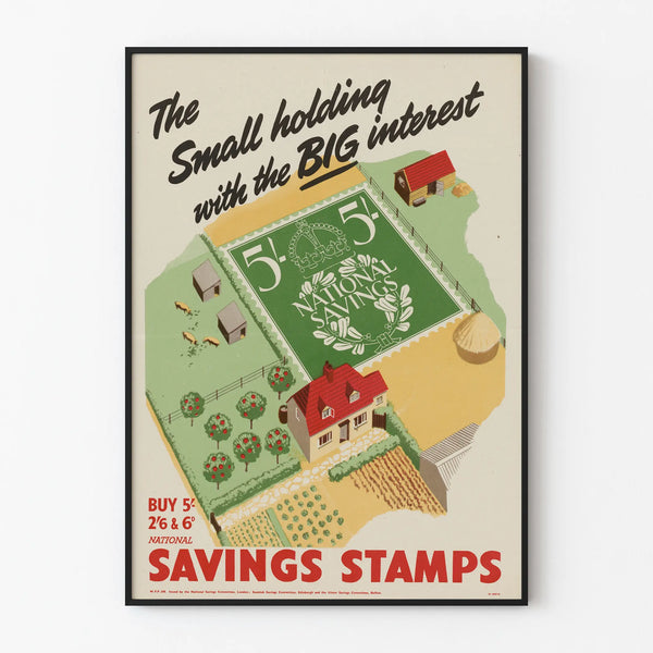 Vintage poster The Small Holding with the Big Interest - Retro wall decoration