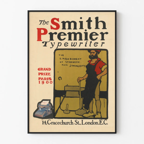 Vintage poster The Smith Premier Typewriter 1900 wall decoration