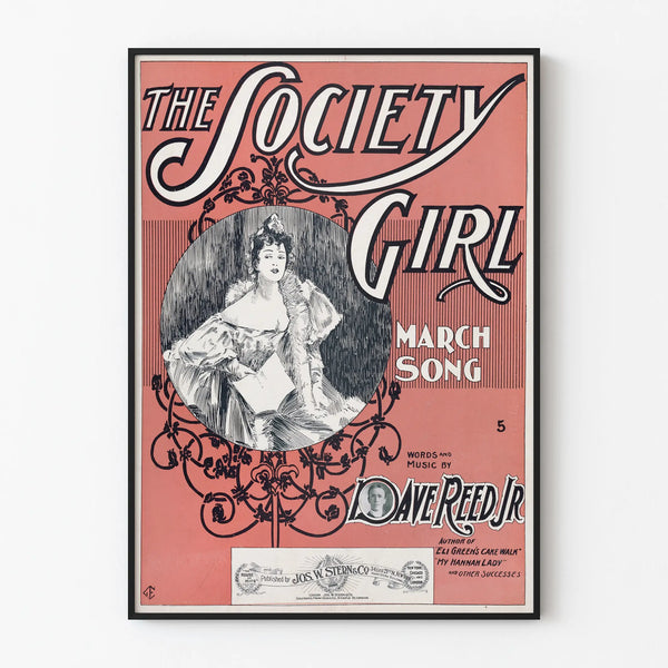 Vintage poster The Society Girl - Retro wall decoration