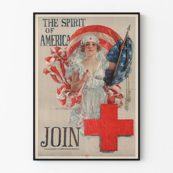 Vintage poster The Spirit of America Red Cross US