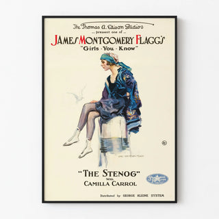 Vintage poster The Stenog by James Montgomery Flagg