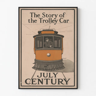 Vintage Poster The Story of the Trolley Car