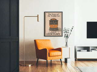 Vintage Poster The Story of the Trolley Car