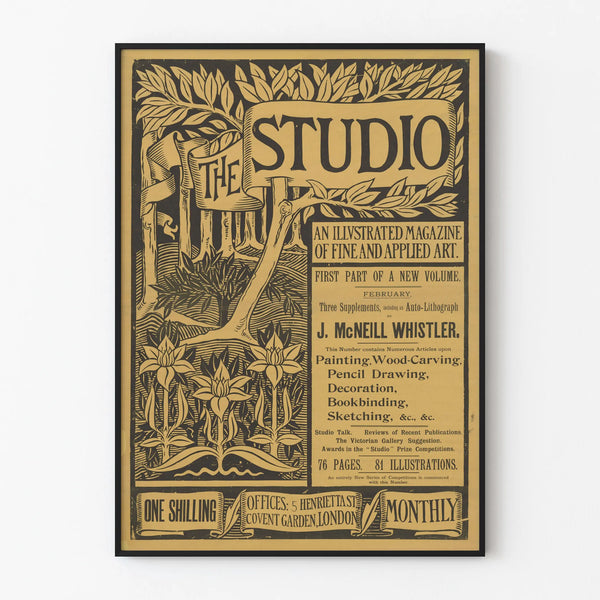 Vintage Poster The Studio - Illustrated Art Magazine