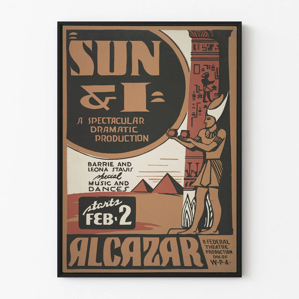 Vintage Poster The Sun and I - Thematic Wall Decoration Ancient Egypt