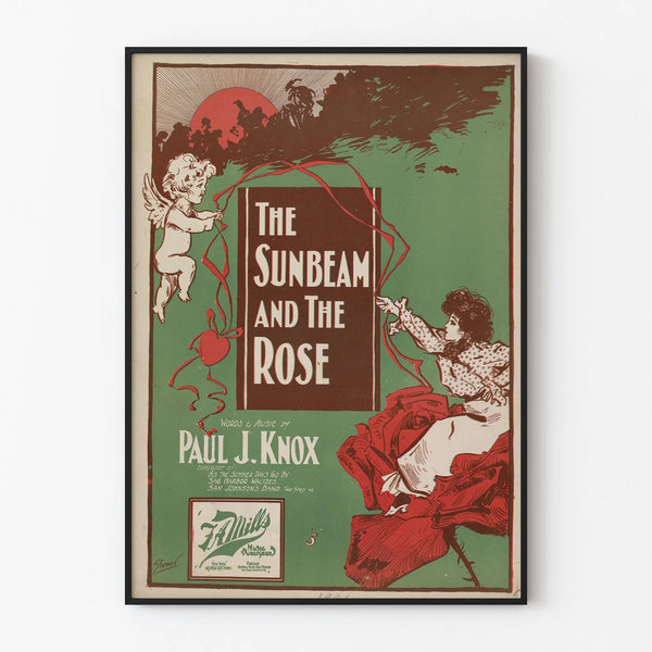 Vintage poster 'The Sunbeam and The Rose' for wall decoration