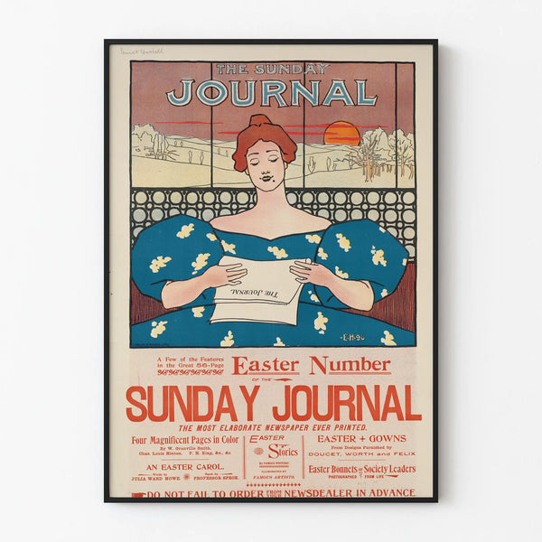 Vintage Poster The Sunday Journal - Easter Edition 1896