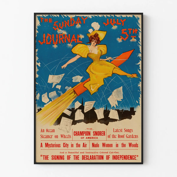 Vintage poster The Sunday Journal July 5, 1896
