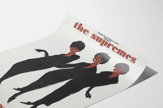 Vintage poster of The Supremes at Lincoln Center 1965