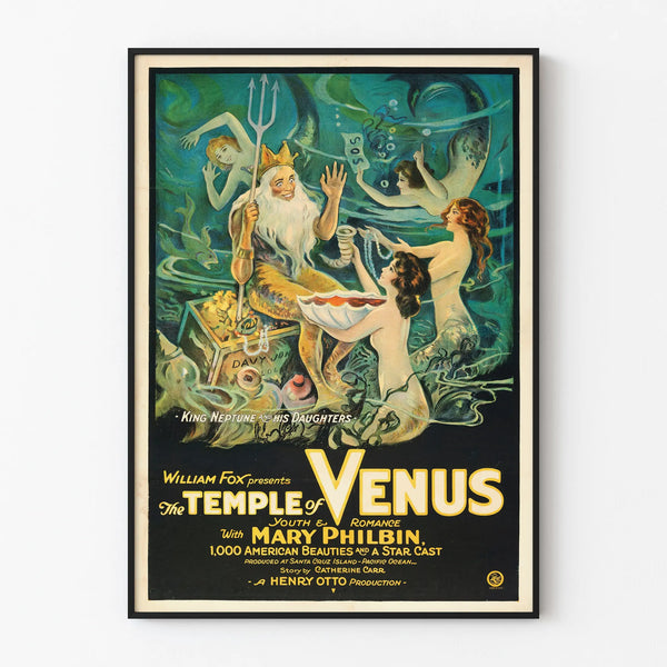 Vintage poster The Temple of Venus decorative and artistic