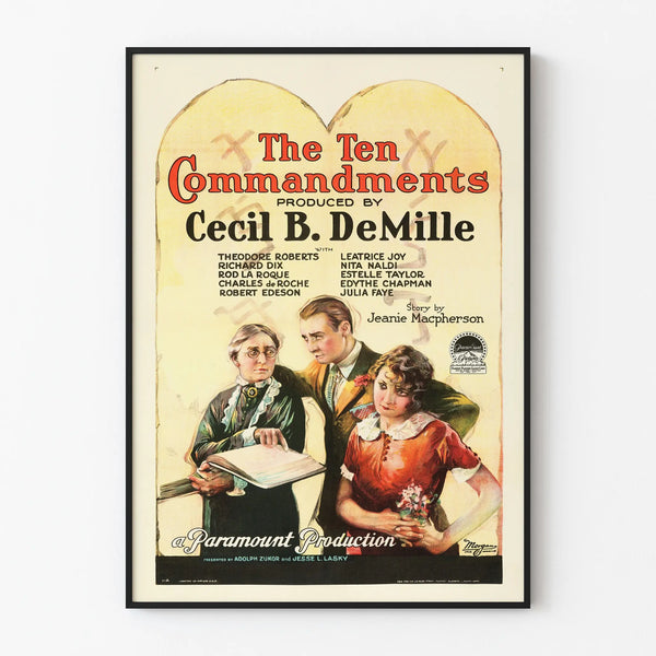 Vintage poster The Ten Commandments - Classic cinema wall decoration