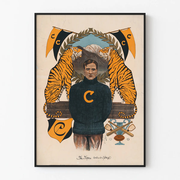 Vintage poster The Tigers Colorado Springs for sports wall decoration
