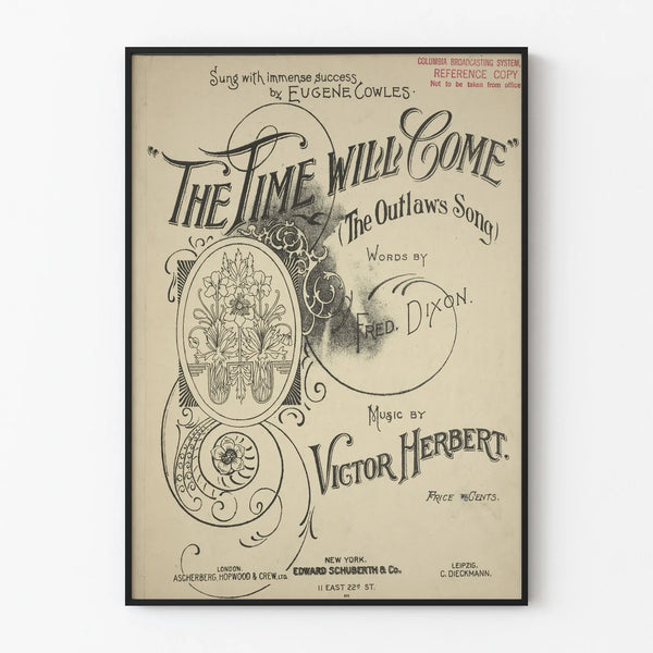 Vintage Music Poster The Time Will Come