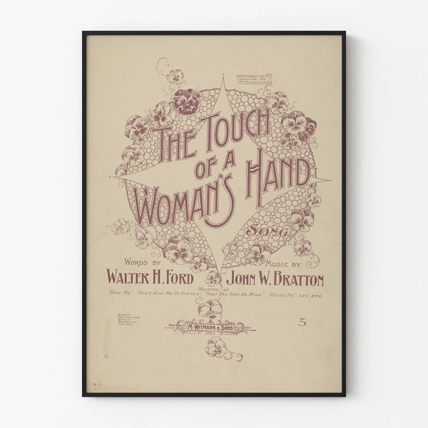 Vintage poster The Touch of a Woman's Hand