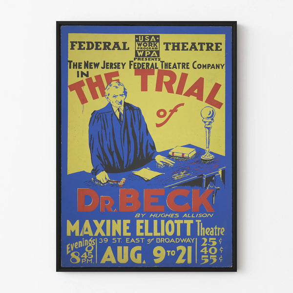 Vintage theater poster The Trial of Dr. Beck