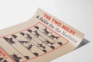 Wall Poster 'The Two Mules' - The Fable of Cooperation