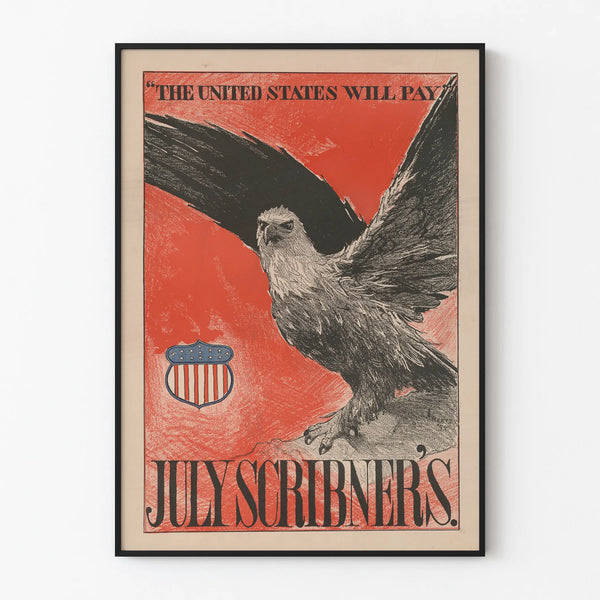 Vintage American Poster The United States Will Pay - Patriotic Wall Decoration
