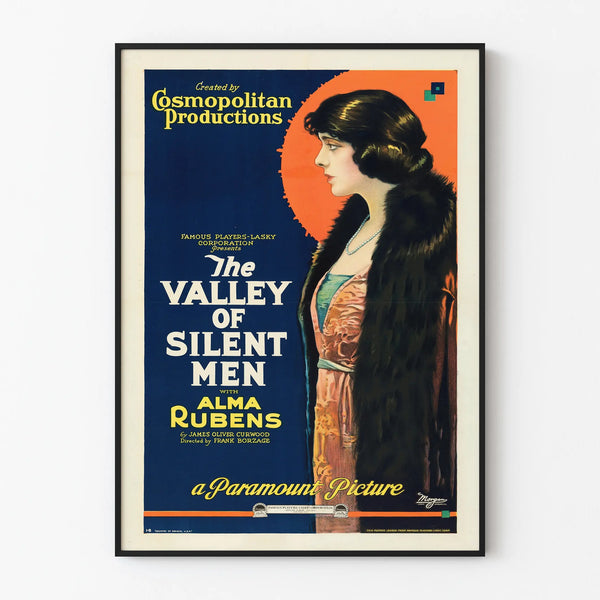 Vintage Poster The Valley of Silent Men - Retro Wall Decoration
