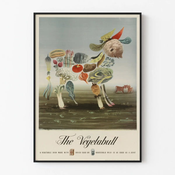 Artistic Poster The Vegetabull - Original Wall Decoration Vegetables