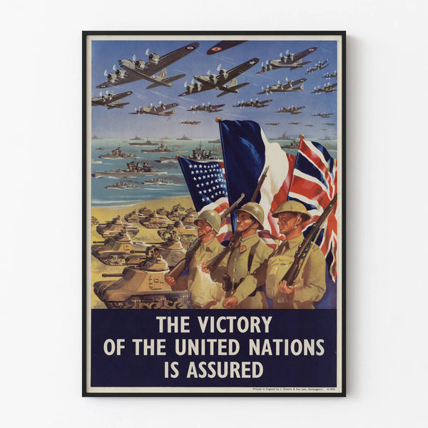 Vintage Military Poster 'The Victory of the United Nations is Assured'