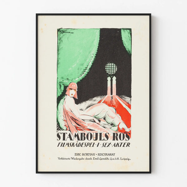 Vintage Art Deco Poster Stambouls Ros for Wall Decoration