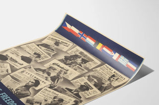 Vintage poster of Allied newspapers in Great Britain