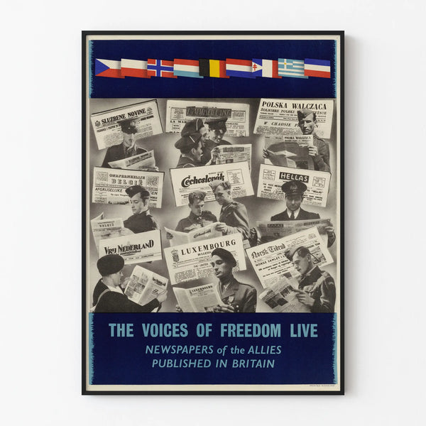 Vintage poster The Voices of Freedom Live – Allied Newspapers in Great Britain