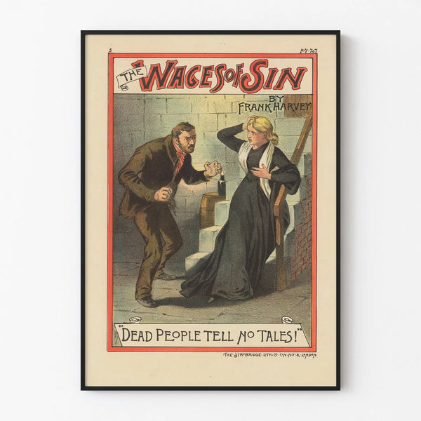 Vintage poster The Wages of Sin by Frank Harvey