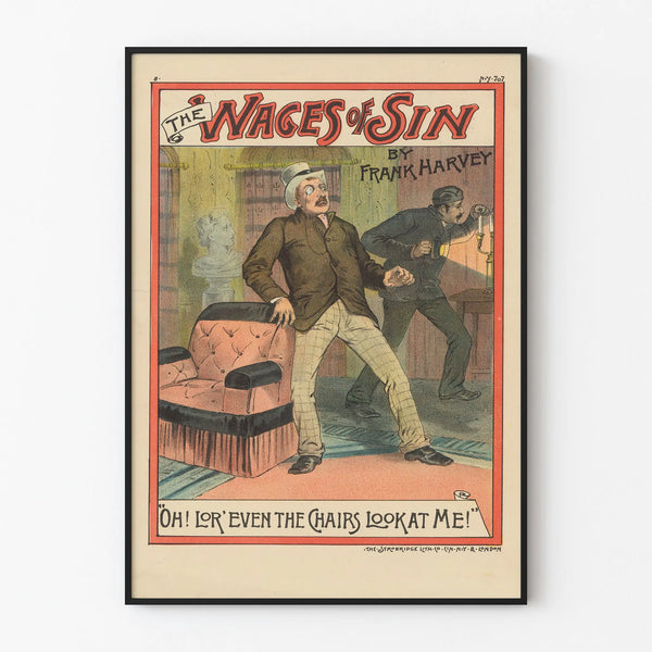 Vintage poster The Wages of Sin by Frank Harvey