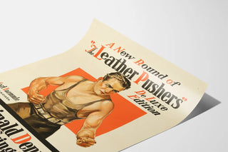 Vintage Poster of the Film The Wandering Two with Muscular Boxer