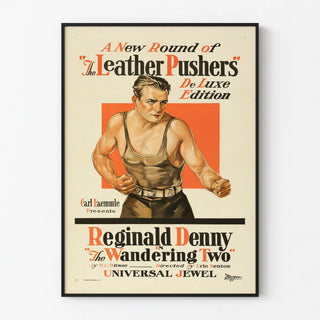 Vintage Poster of the Film The Wandering Two with Muscular Boxer