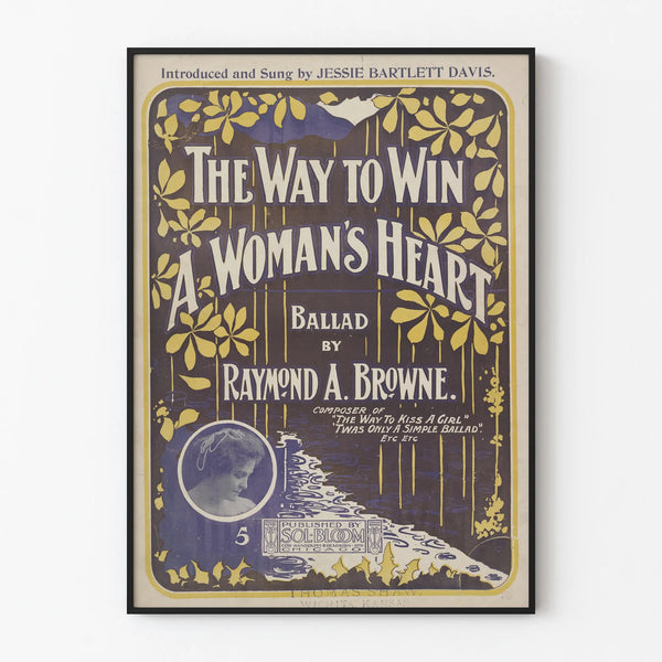 Vintage Poster The Way to Win a Woman's Heart - Retro Wall Decoration