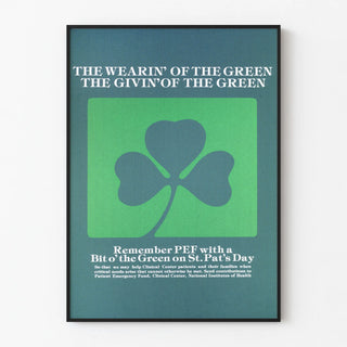 Saint Patrick Green Clover Wall Decoration Poster