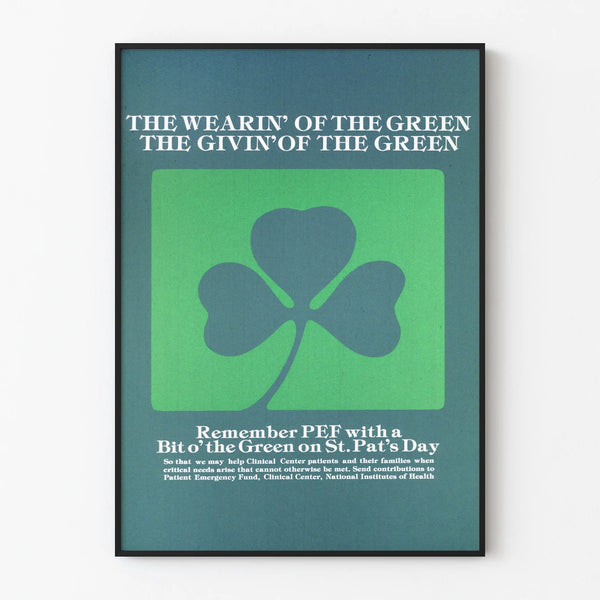Saint Patrick Green Clover Wall Decoration Poster