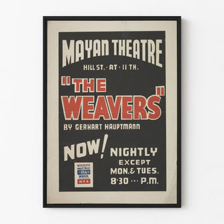 Vintage Theater Poster The Weavers - Mayan Theatre